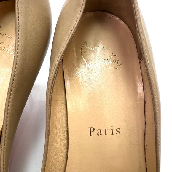 🌷❤️🔥FINAL SALE 🔥 NO OFFERS🌷💥Christian Louboutin Couche Nodo 70 Pumps 37 - Picture 2 of 8